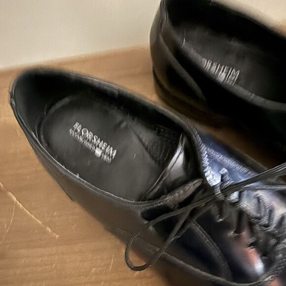 Florsheim Black Leather Cap Toe Oxford Shoe Lace Closure Dress Shoes Size 12D main image 5